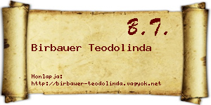 Birbauer Teodolinda névjegykártya